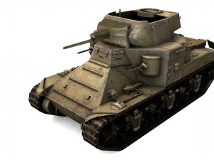 pack of 22 high detailed low poly military tanks vr ar low-poly 3D Model