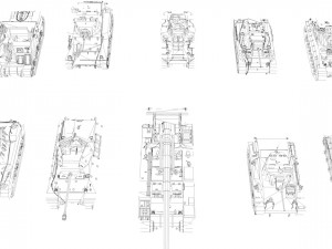 pack of 22 high detailed low poly military tanks vr ar low-poly 3D Model