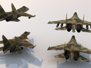 pack of 19 high detailed modern military aircraft vr ar low-poly 3D 모델