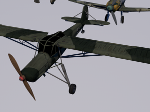 pack of 23 extreme low poly world war air planes vr - ar - low-poly 3Dモデル