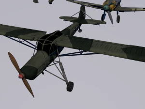 pack of 23 extreme low poly world war air planes vr - ar - low-poly 3D Model
