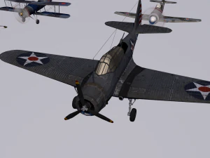pack of 23 extreme low poly world war air planes vr - ar - low-poly 3D Model
