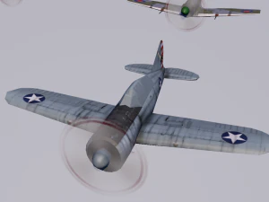 pack of 23 extreme low poly world war air planes vr - ar - low-poly 3D Model
