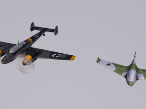 pack of 23 extreme low poly world war air planes vr - ar - low-poly 3Dモデル
