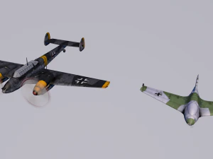 pack of 23 extreme low poly world war air planes vr - ar - low-poly 3D Model