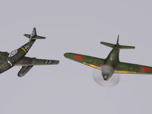 pack of 23 extreme low poly world war air planes vr - ar - low-poly 3D Model