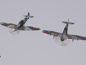 pack of 23 extreme low poly world war air planes vr - ar - low-poly 3Dモデル