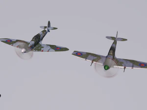 pack of 23 extreme low poly world war air planes vr - ar - low-poly 3D Model