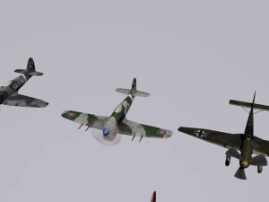 pack of 23 extreme low poly world war air planes vr - ar - low-poly 3D Model