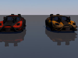 low poly vr ar game ready pack of 9 monster sports cars vr - ar - low-poly 3D 모델