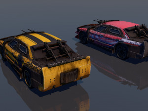 low poly vr ar game ready pack of 9 monster sports cars vr - ar - low-poly 3D 모델