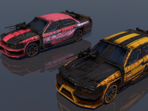 low poly vr ar game ready pack of 9 monster sports cars vr - ar - low-poly 3D 모델