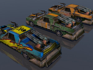 low poly vr ar game ready pack of 9 monster sports cars vr - ar - low-poly 3D 모델