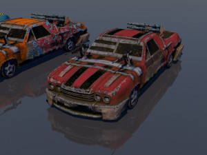 low poly vr ar game ready pack of 9 monster sports cars vr - ar - low-poly 3D 모델