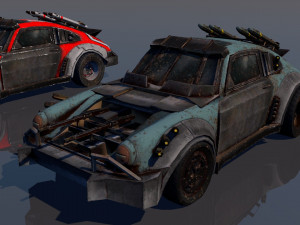 low poly vr ar game ready pack of 9 monster sports cars vr - ar - low-poly 3D 모델