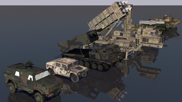 low poly vr ar ready game ready military vehicles vr - ar - low-poly Modelo 3D .c4d .max .obj .3ds .fbx .stl .blend 