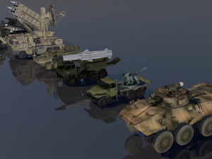 low poly vr ar ready game ready military vehicles vr - ar - low-poly Modelo 3D