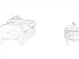 low poly vr ar ready game ready military vehicles vr - ar - low-poly Modelo 3D