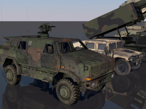 low poly vr ar ready game ready military vehicles vr - ar - low-poly Modelo 3D