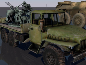low poly vr ar ready game ready military vehicles vr - ar - low-poly Modelo 3D