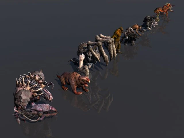 完全にアニメーション化されたモンスター 14 個のパック VR - AR - ローポリ 3Dモデル .c4d .max .obj .3ds .fbx .stl .blend 