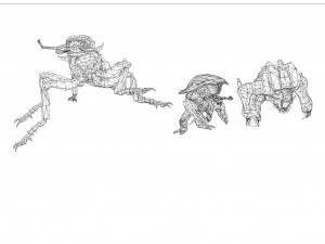 pack of 14 fully animated monsters vr - ar - low-poly Model 3D
