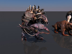 pack of 14 fully animated monsters vr - ar - low-poly Model 3D