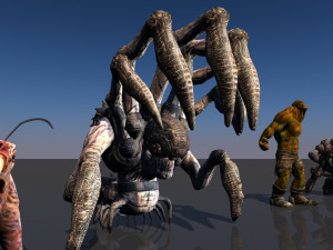 pack of 14 fully animated monsters vr - ar - low-poly Model 3D