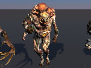 pack of 14 fully animated monsters vr - ar - low-poly Model 3D