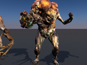pack of 14 fully animated monsters vr - ar - low-poly Model 3D