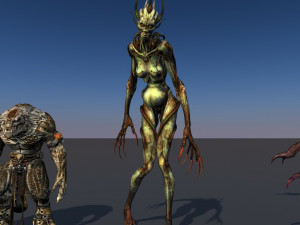 pack of 14 fully animated monsters vr - ar - low-poly Model 3D