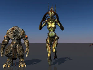 完全にアニメーション化されたモンスター 14 個のパック VR - AR - ローポリ 3Dモデル