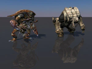 完全にアニメーション化されたモンスター 14 個のパック VR - AR - ローポリ 3Dモデル