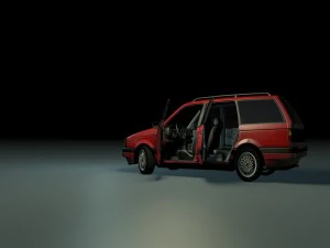 vw passat b3 1991 20 3D Model