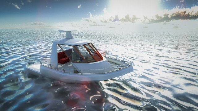 motor boat 3D-Modell .c4d .max .obj .3ds .fbx .stl .blend 