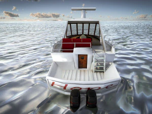 barco de motor Modelo 3D