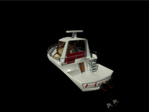 motor boat 3D-Modell