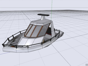 motor boat 3D-Modell