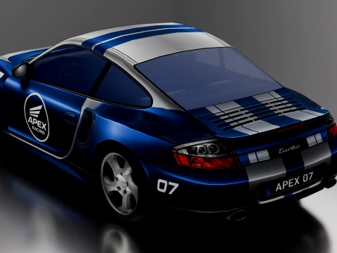 3D Apex Racing Car-Low Poly 3D 모델