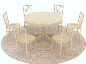 rounddiningtableset16 3D Model