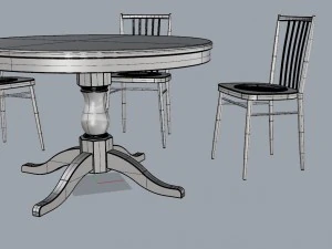 rounddiningtableset16 3D Model
