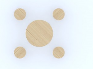 roundtable4stoolsd800 3D Model