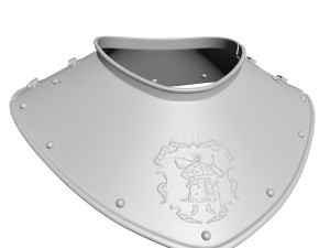 mace of the koshevoi ataman dreast armor with coat of arms 3D Model