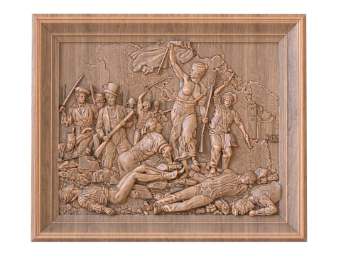 Of the bas-relief Liberty Leading the People Modelo 3D