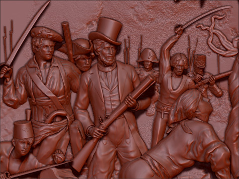 Of the bas-relief Liberty Leading the People Modèle 3D