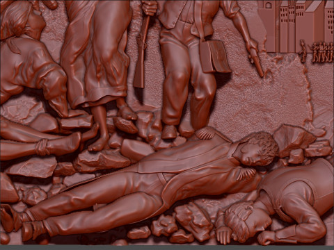 Of the bas-relief Liberty Leading the People Modèle 3D