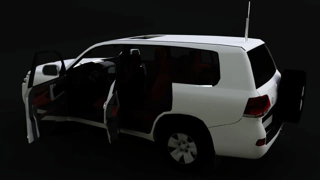 land cruiser low poly 3D Model .c4d .max .obj .3ds .fbx .stl .blend