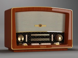 radioodbiornik retro Model 3D