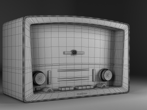 retro radio 3D 모델