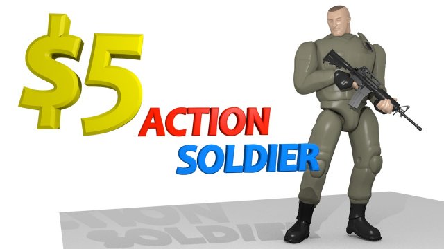 5dollaractionsoldier Modello 3D .c4d .max .obj .3ds .fbx .stl .blend 